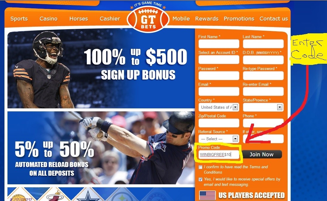 Online Sports Betting Promotion